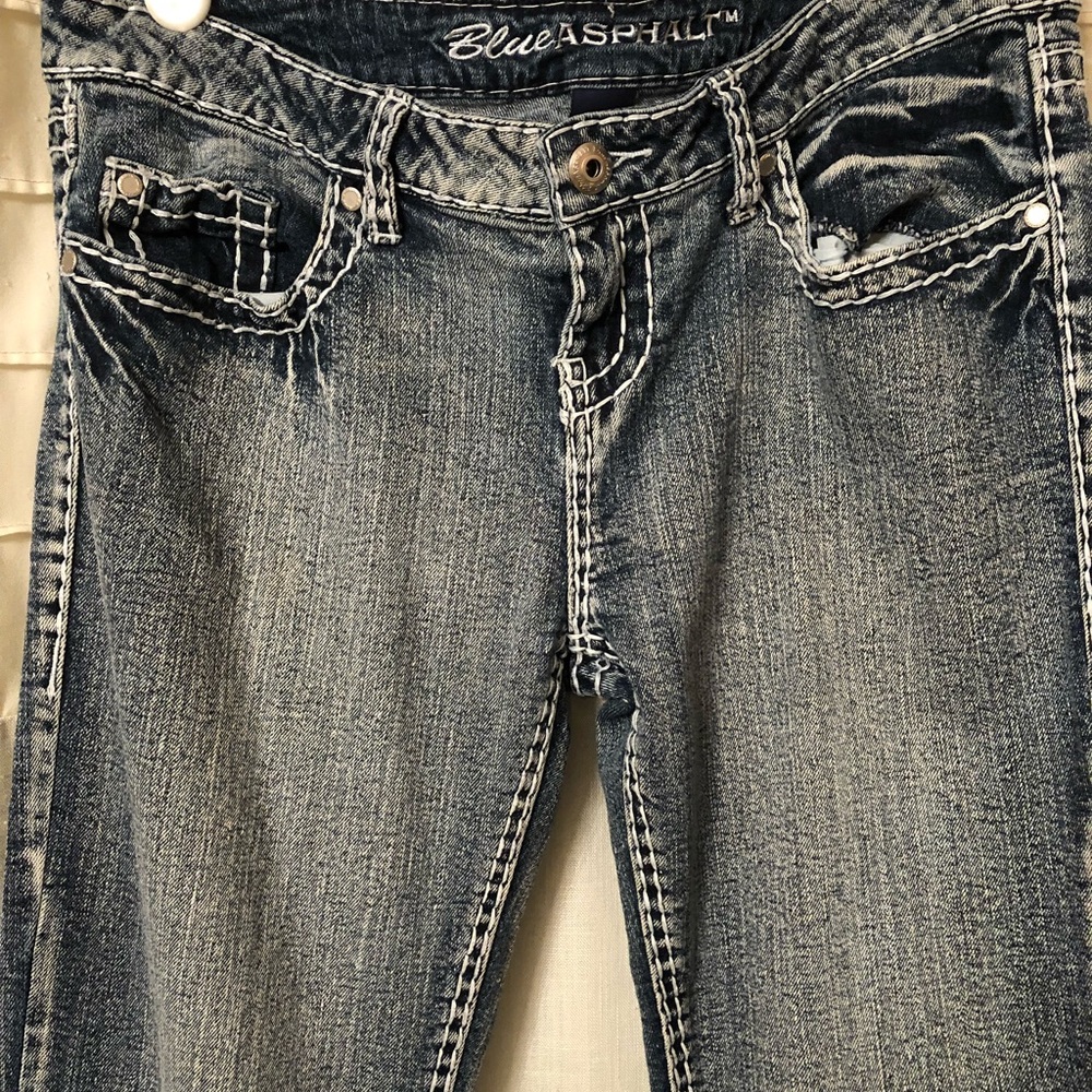 Denim asphalt jeans